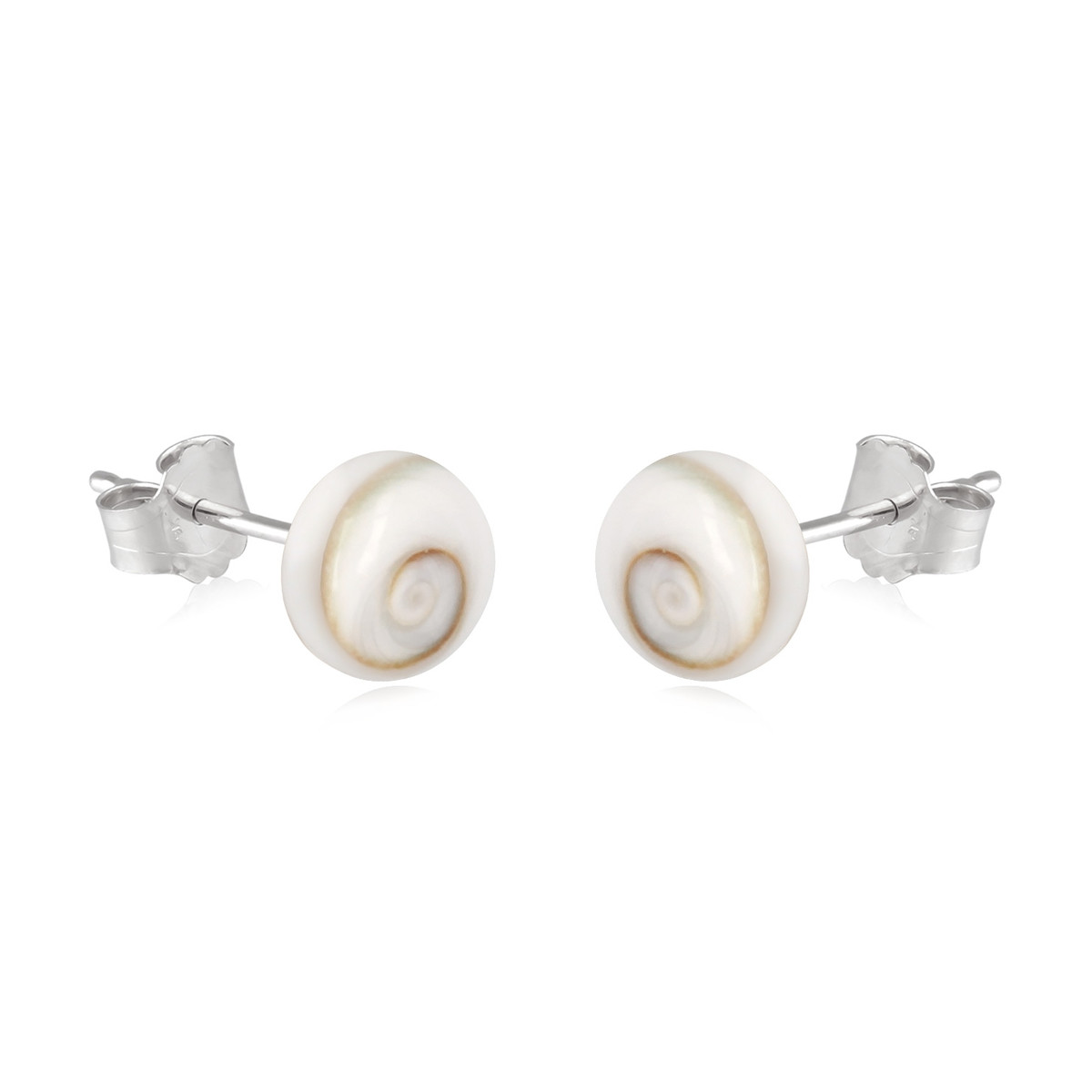 Boucles d'oreille argent petite ronde Sainte Lucie