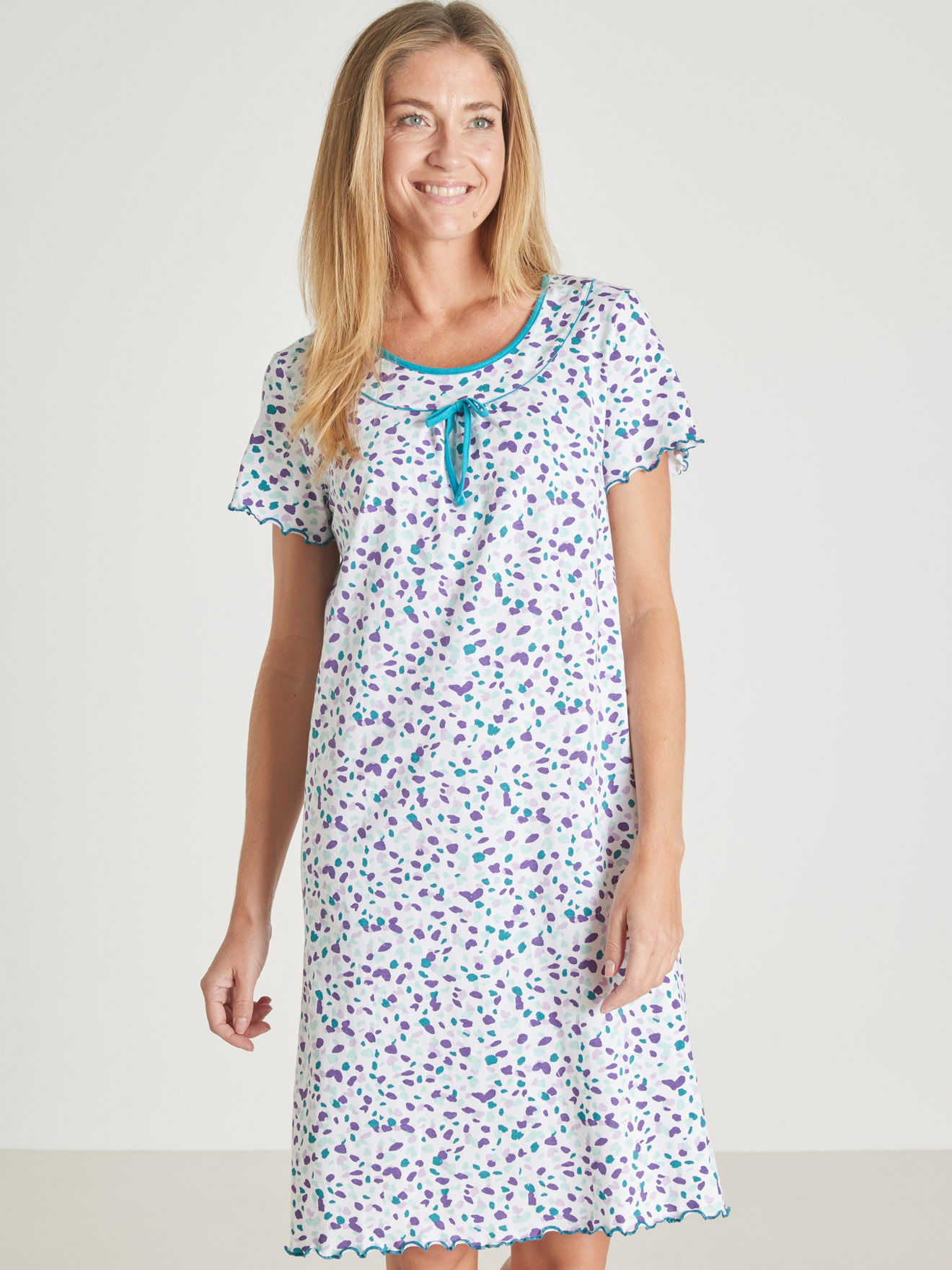 Chemise de nuit manches courtes
