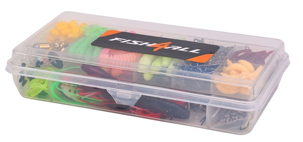 Coffret multi-leurres Fish4All durs, souples et métalliques (311pcs)