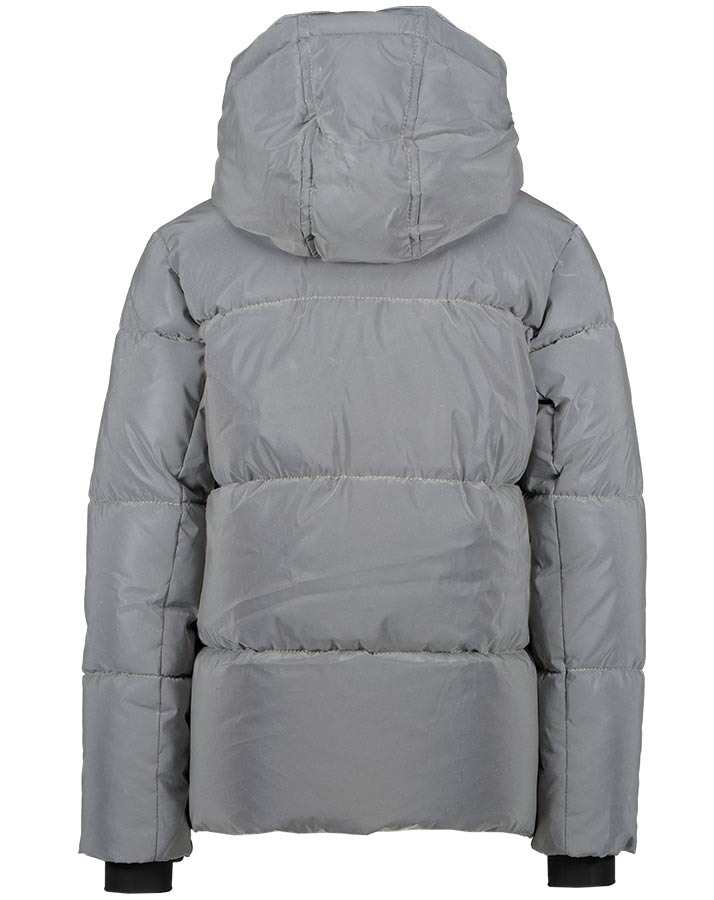 Steppjacke TAFIRO – REFLECTIVE mit Kapuze in grau