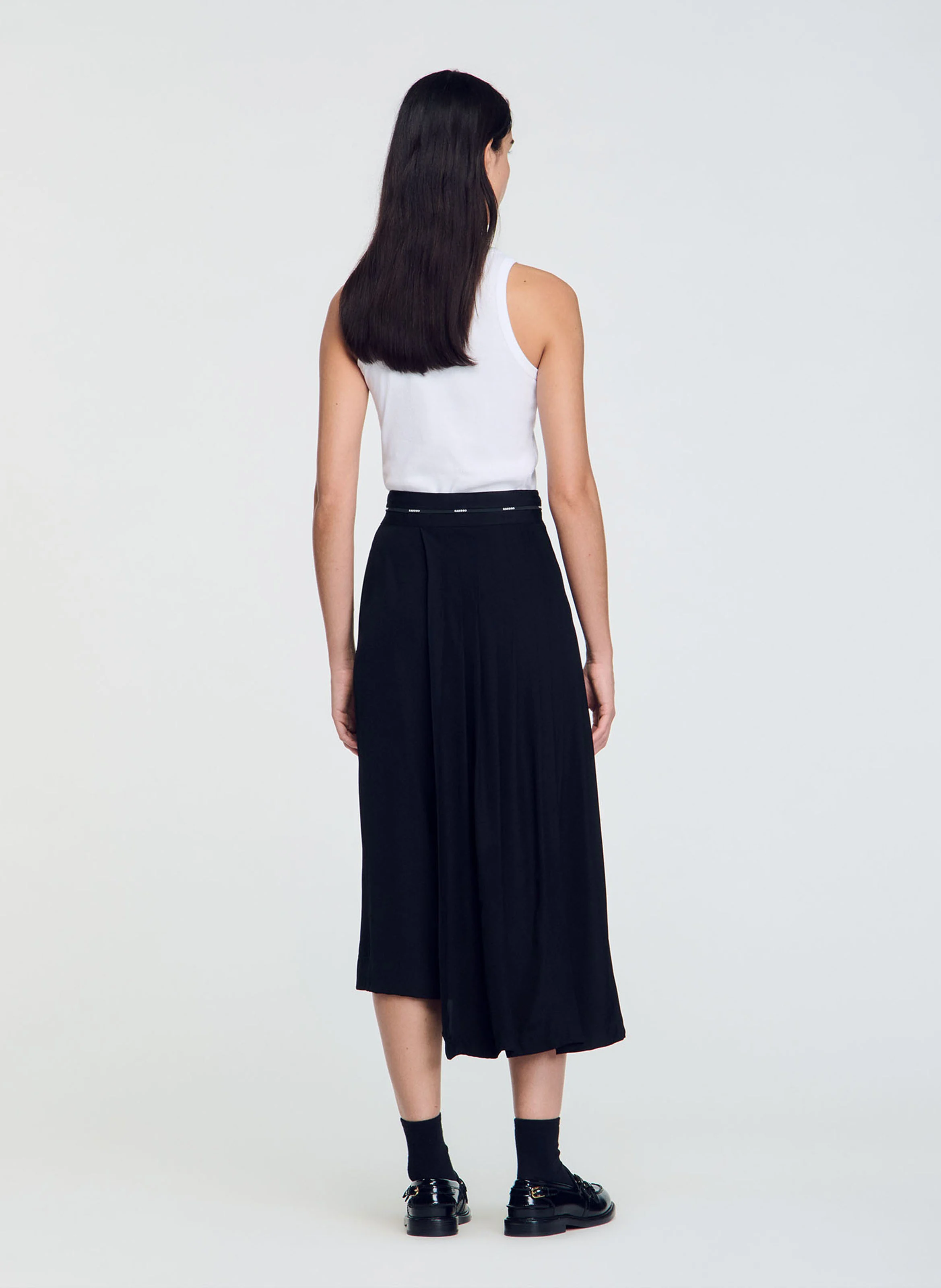 Jupe midi asymétrique | Noir