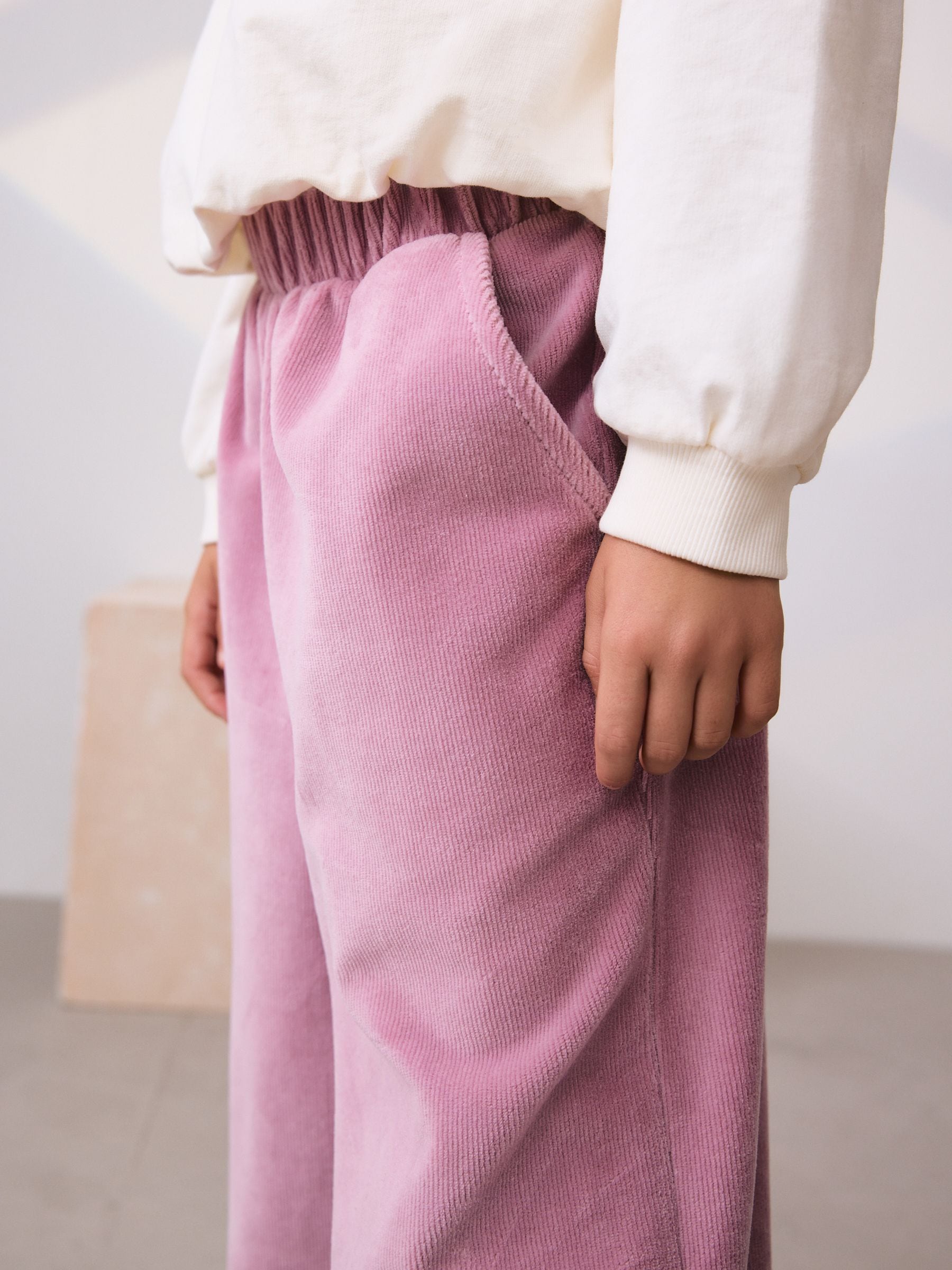 Roze - Cord Wide Leg Trousers (3-16yrs)