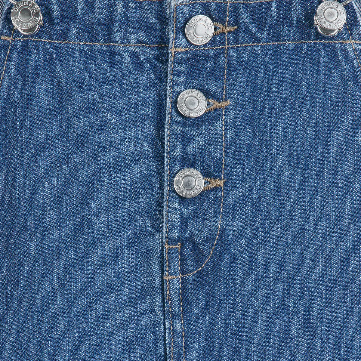 COLEÇÃO LA REDOUTE<br>Jardineira jeans com alças