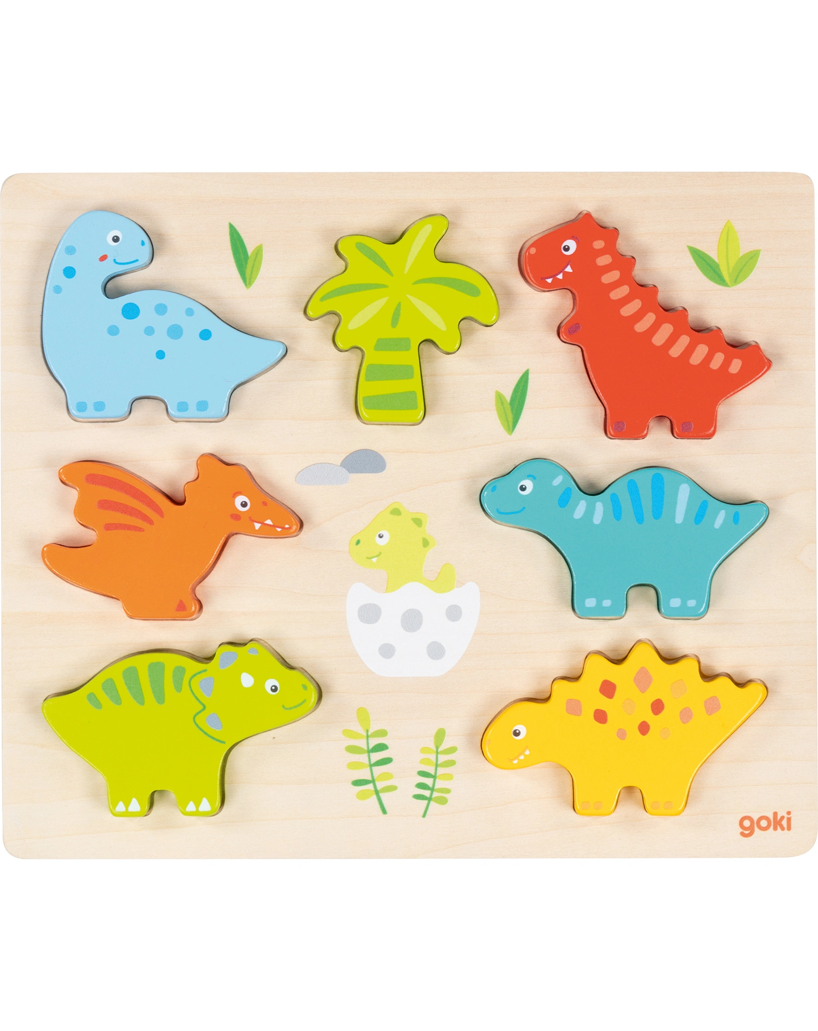 Einlegepuzzle DINOSAURIER aus Holz
