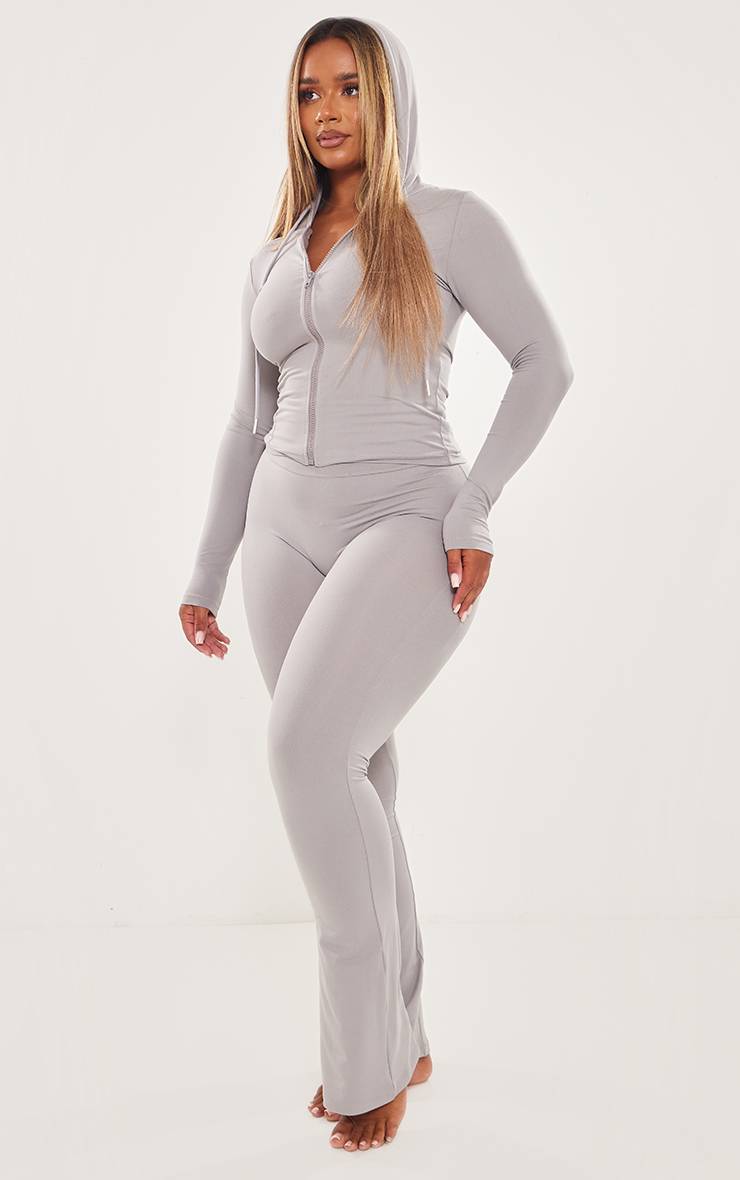 Gris Sweat À Casynthétiqueche Zippé Sculpté Shape