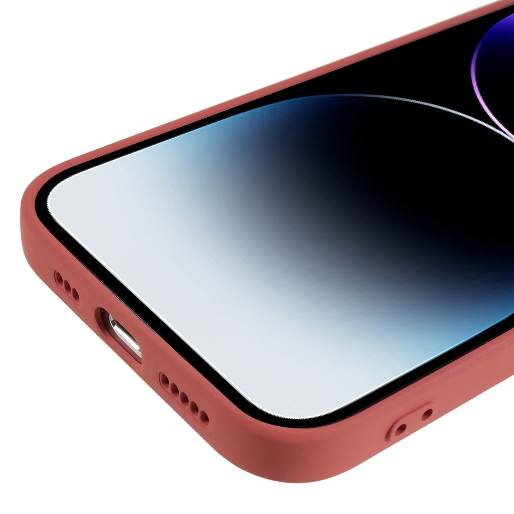 iPhone 15 Pro Max Gummi Case Hülle mit Kameraschutz - Hellrot (Matt)