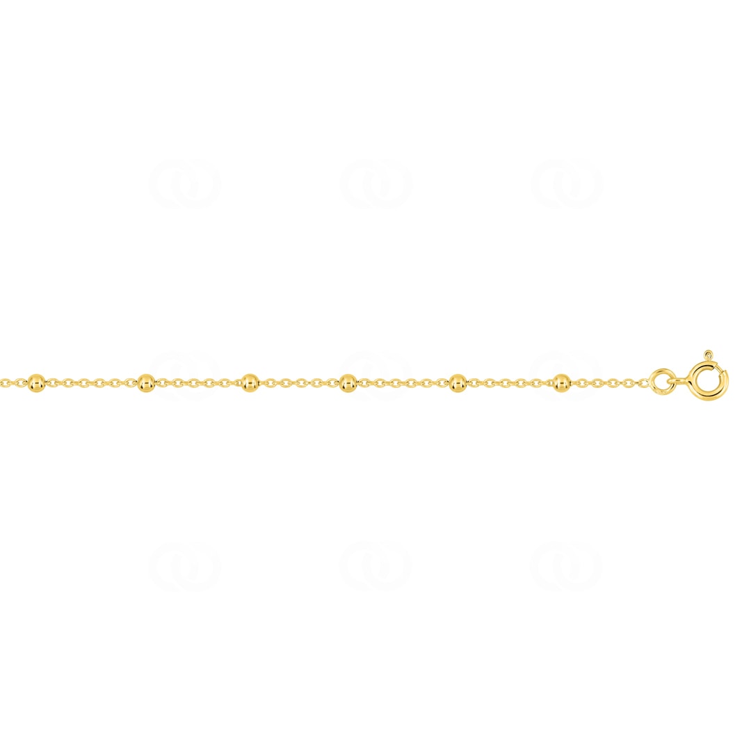 Ankerarmband 375/9 K Gelbgold mit Kugeln 2.0mm