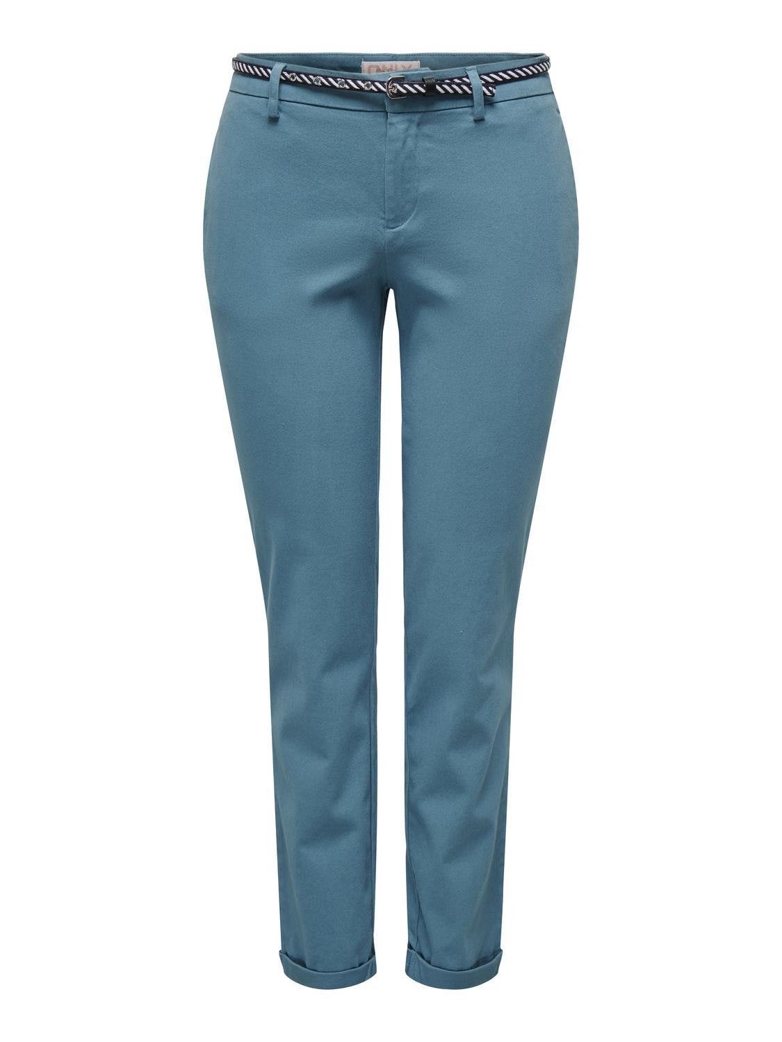 ONLBIANA-MAREE Mittlere Taille Slim Fit Chino Hose Storm Blue