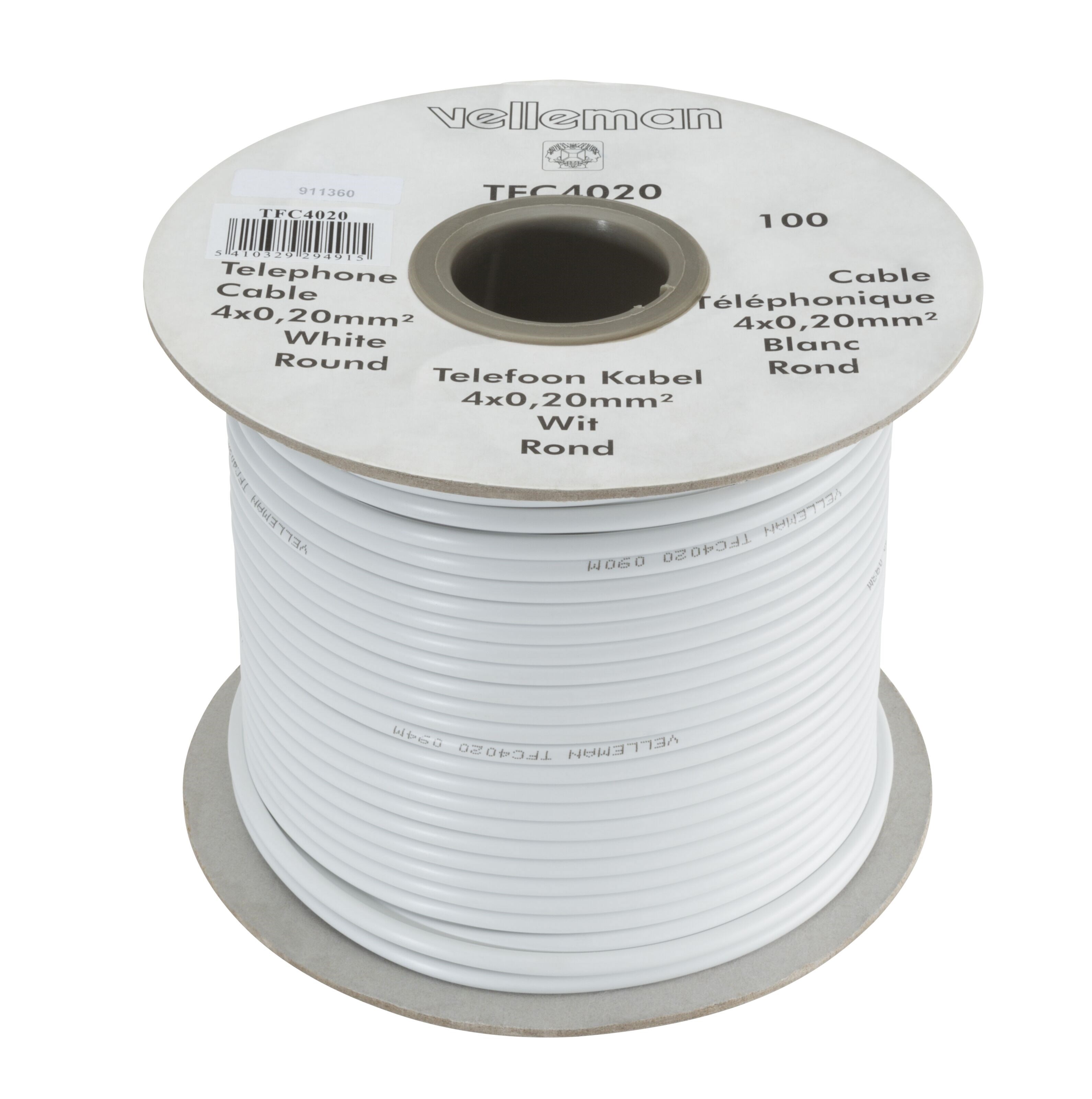 Rund telekabel 4 ledere
