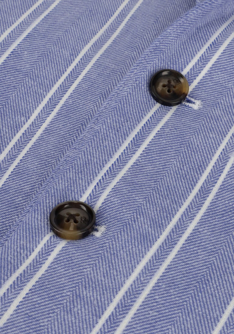 SCOTCH & SODA blauw/wit gestreepte scotch & soda colbert striped cotton linen dressed blazer