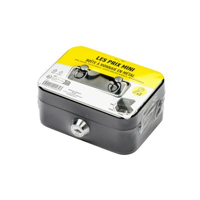 Les Prix Mini - Caisse à monnaie - sans compartiment - 8.5 x 11.5 x5.5 cm - noir