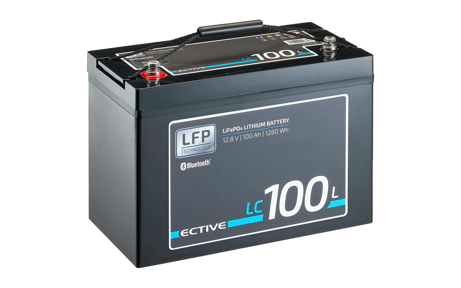 Ective LC 50L BT 12 V LiFePO4 Lithium Versorgungsbatterie 50 Ah