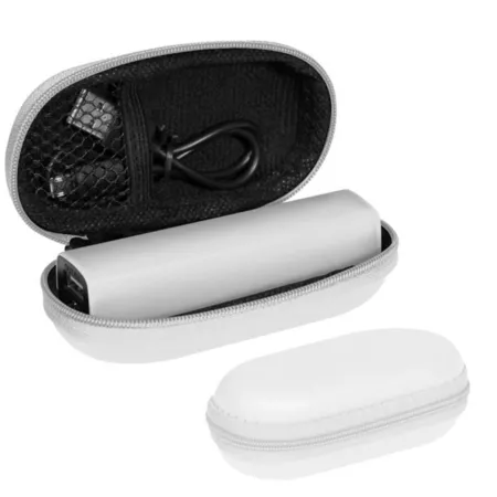 Macma Powerbank 2.200 mAh mit USB Anschluss inkl. Etui, weiß