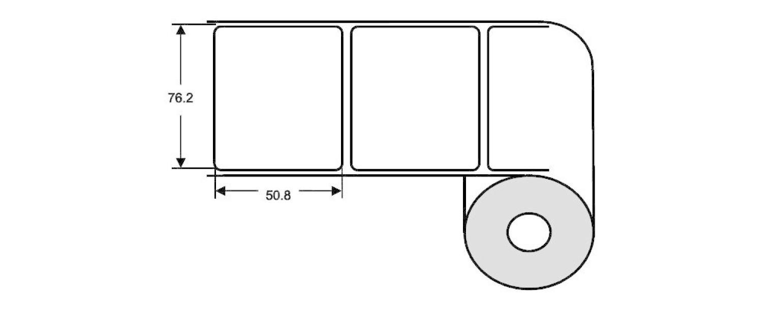 Etikettenrolle Thermo Direct 76 x 51 mmEtikettenrolle für Thermodirekt-Drucker