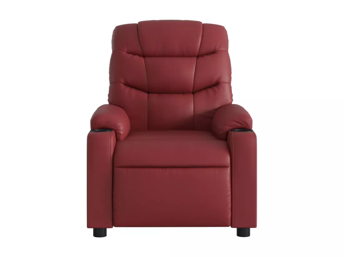 Fauteuil massant inclinable Rouge bordeaux Similicuir