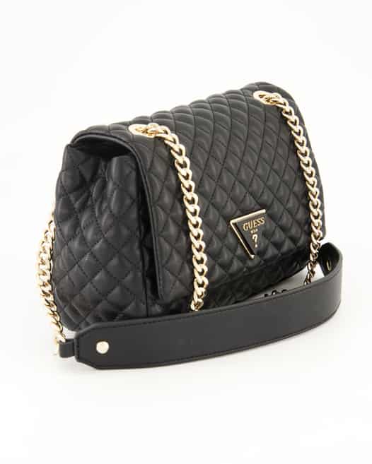 Guess Rianee Quilt Cnvrtble Xbdy Flp Umhängetasche in Schwarz