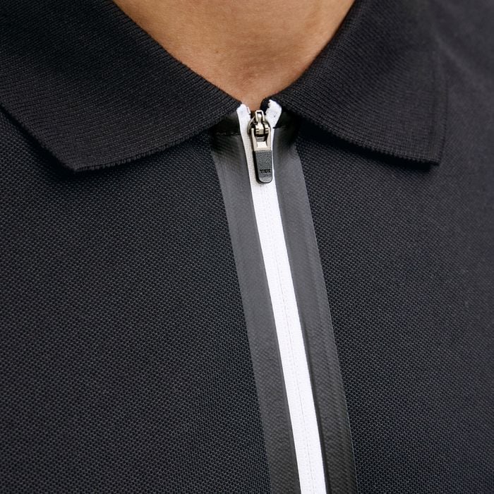 Jack & Jones Core Fusion Pique Zip Polo Heren