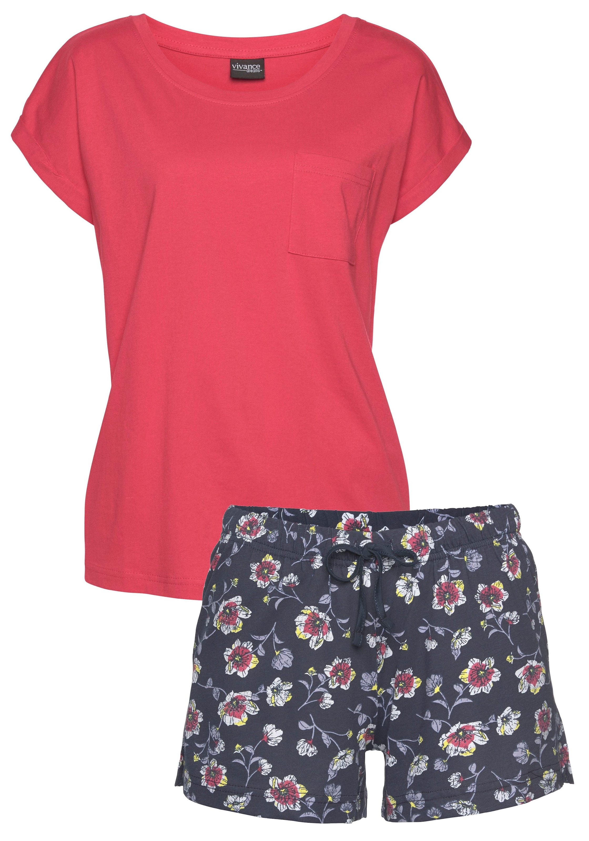 Vivance Dreams Shorty 2 Stk. tlg., mit gemusterter Schlafshorts