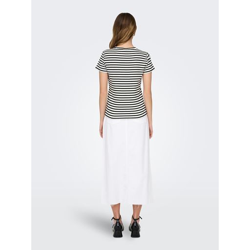 JDY Solar T-shirt, Cloud Dancer/Black, M