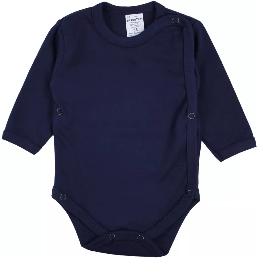 TupTam Baby Langarm Wickelbody im 5er Set grauweiß