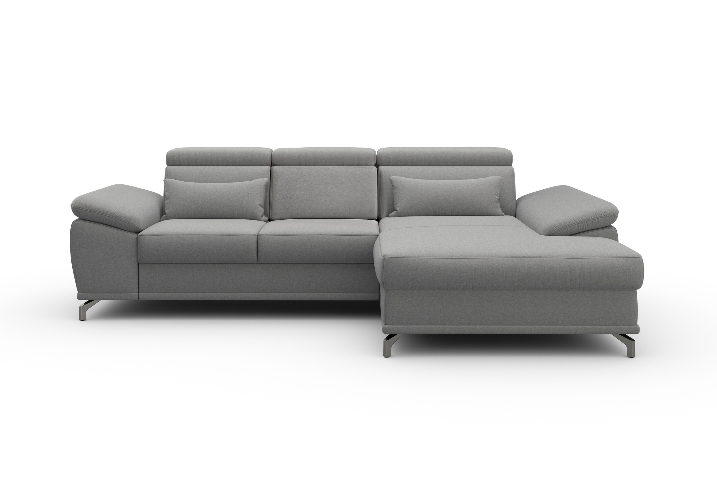 sit&more Ecksofa »Cabrio L-Form, B: 295 cm, mit Sitztiefen-, Arm- & Kopfteilverstellung« 2 Nierenkissen, Federkern, optional Bettfunktion und Stauraum