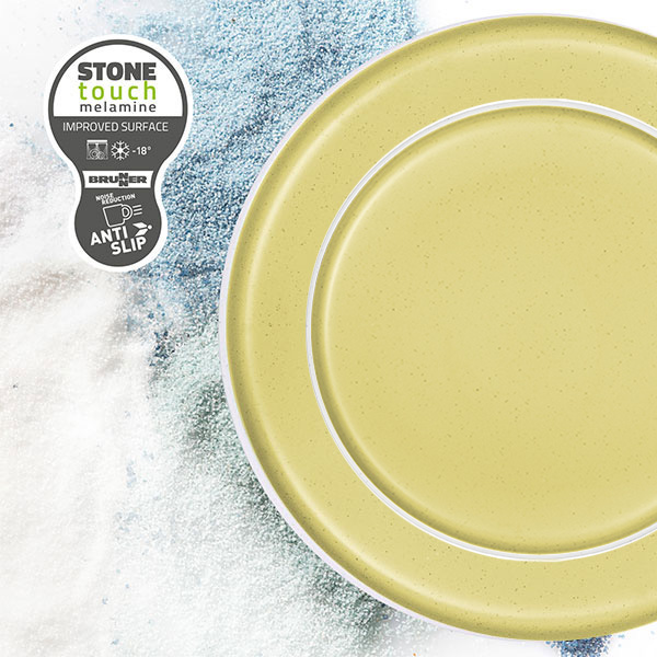 Assiette à dessert Mélamine 20cm DOLOMIT Jaune