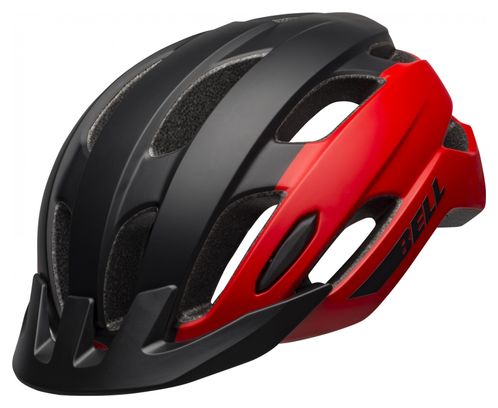 Casque Bell Trace Mat Rouge Noir