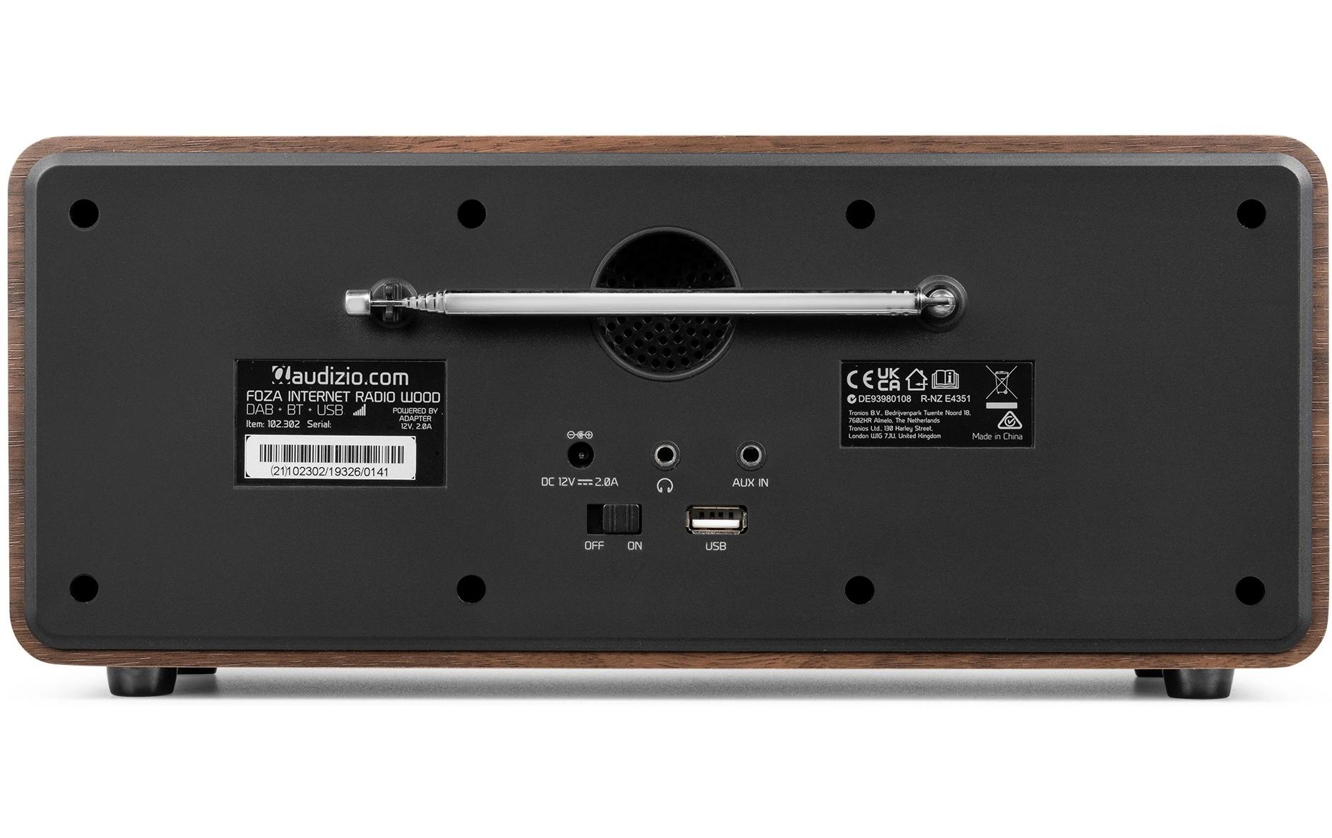 DAB+ Radio Foza Braun/Schwarz<br>All-in-One-WLAN-Internetradio mit DAB+ und UKW