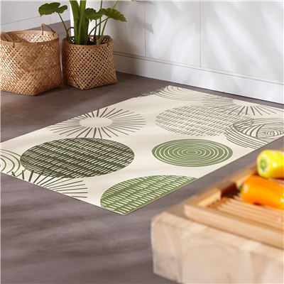Tapis vinyle motif cercles