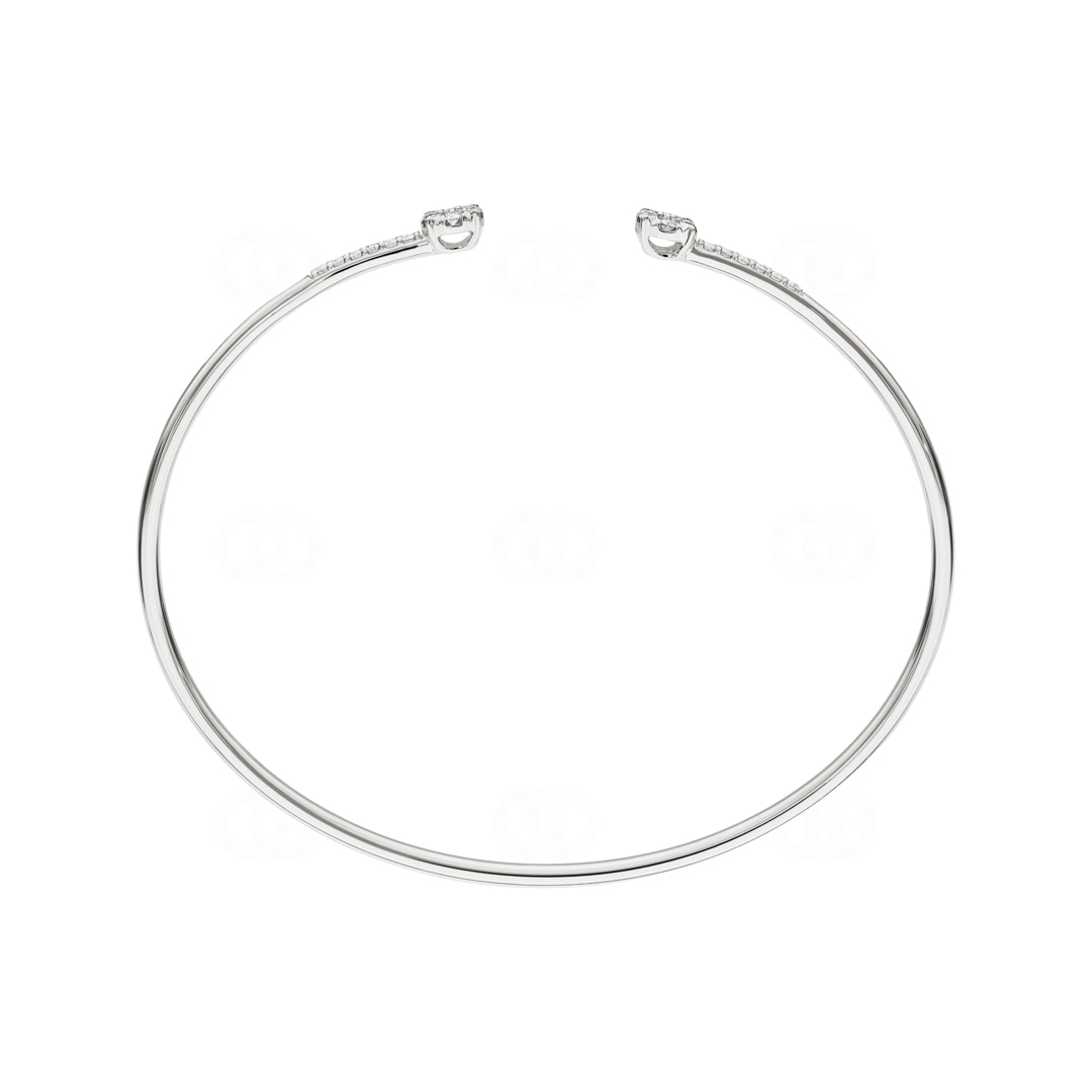 0.33 Karat Diamantarmreif offen 750/18 K Weissgold