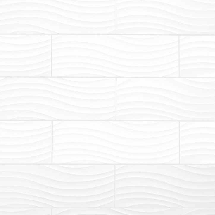 Carrelage mural blanc 20x60cm Plain céramique