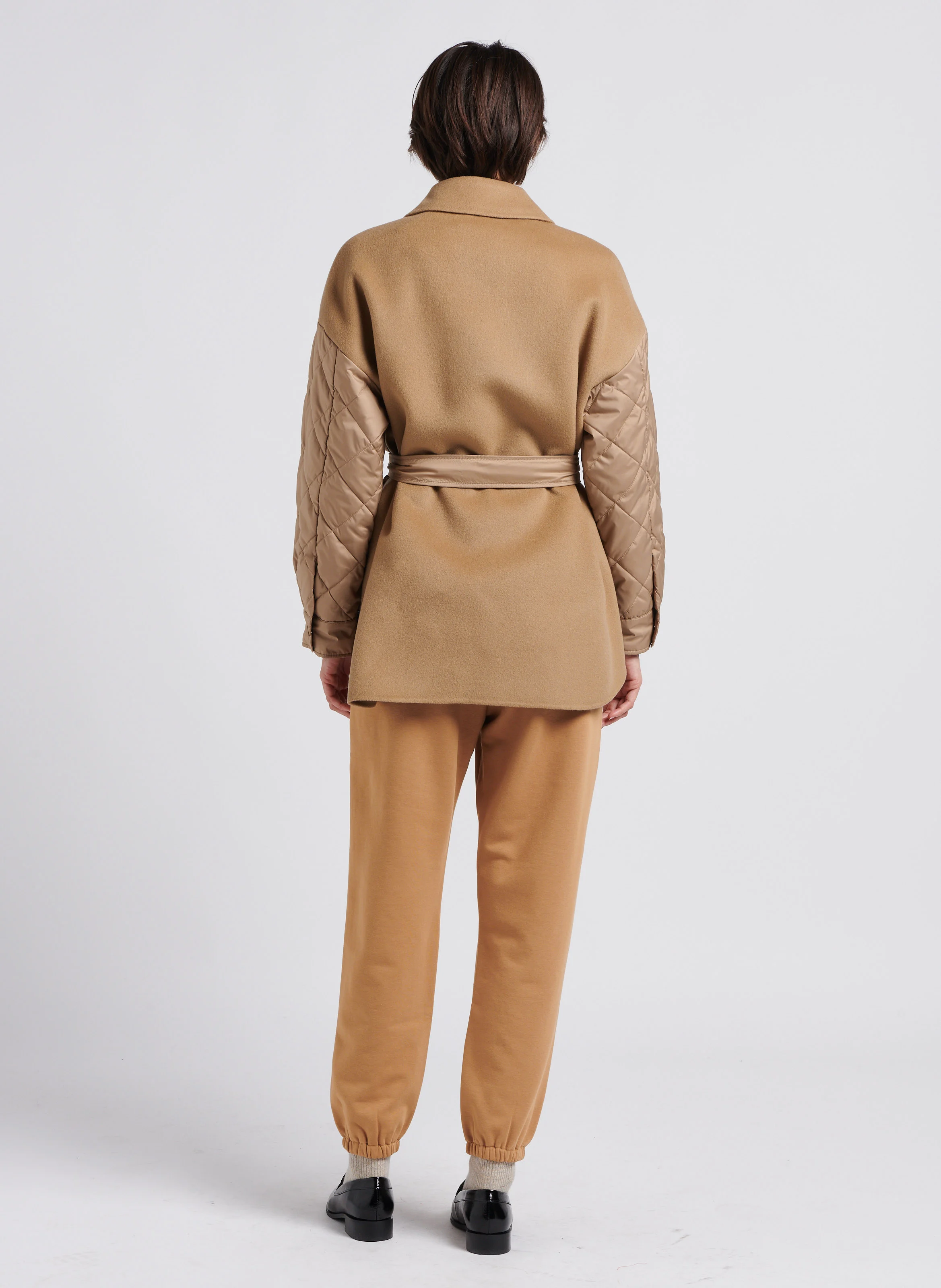 SASIA - Jogging en coton mélangé| Beige