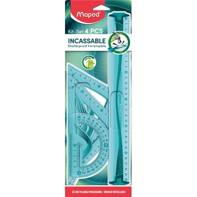 Maped Incassable - Kit de traçage flexible 4 pièces - incassable