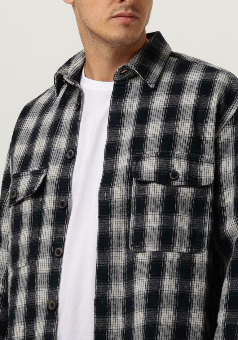 SELECTED HOMME donkerblauwe selected homme overshirt slhloosemason-flannel overshirt w noos