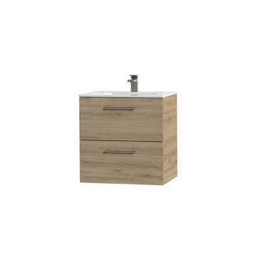 Tiger badkamermeubel Studio 60cm chalet eik/wit met ronde RVS greep