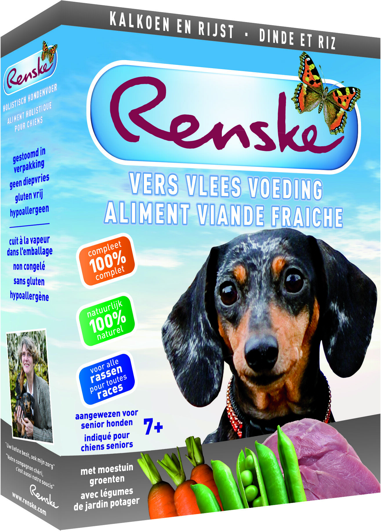 Renske Vers Vlees Voeding Volwassen - Hondenvoer - 395 Gram - kalkoen