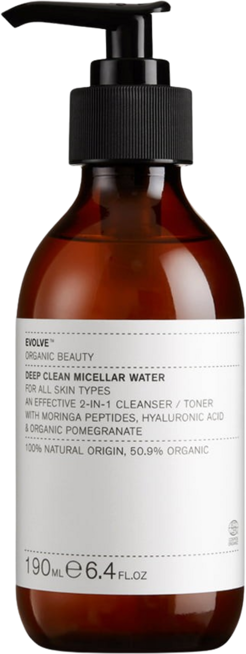 Evolve Organic Beauty  2in1 Liquid Crystal Micellic Cleanser, 190 ml