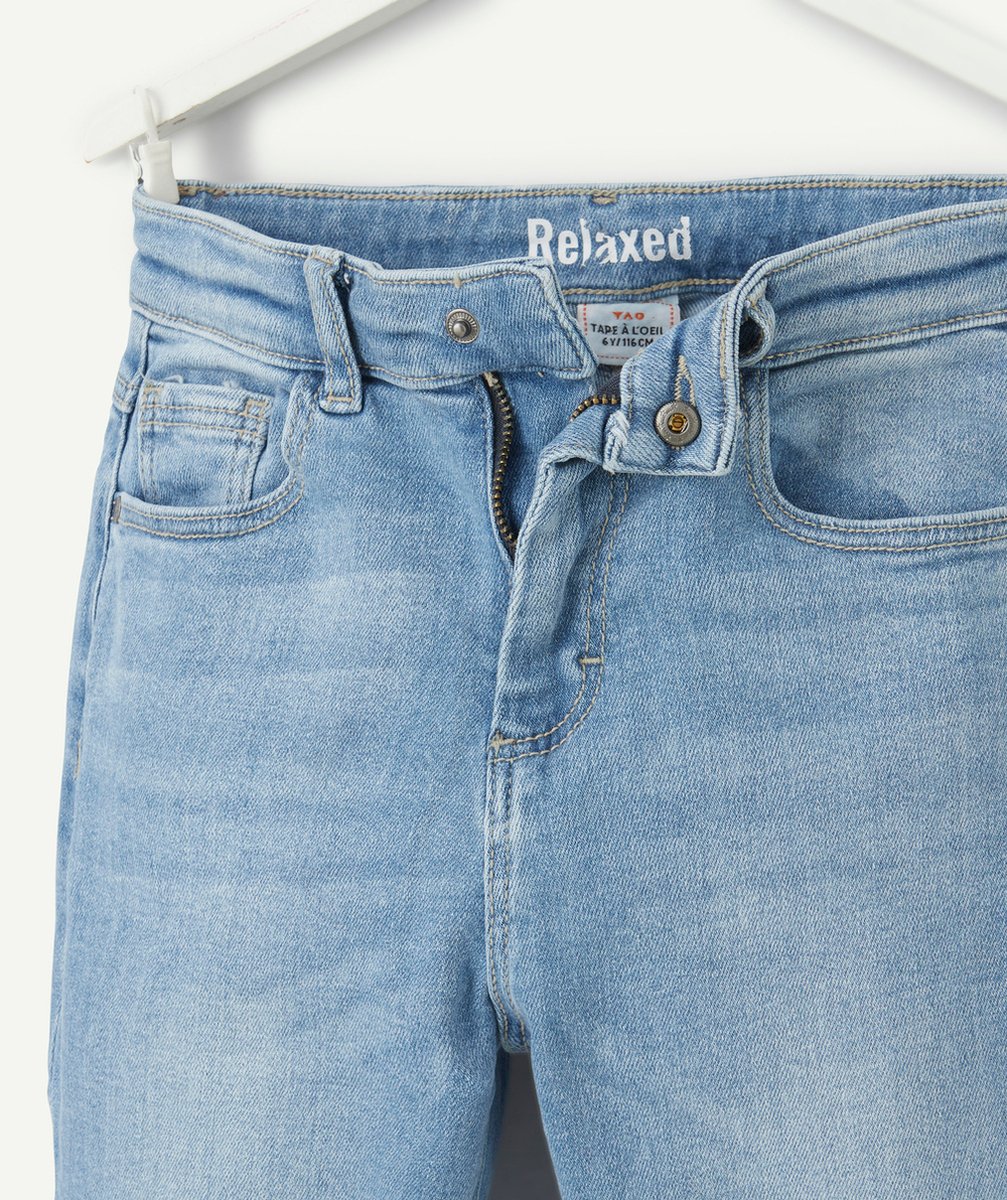 PANTALON RELAX GARÇON EN DENIM LOW IMPACT BLEU CLAIR