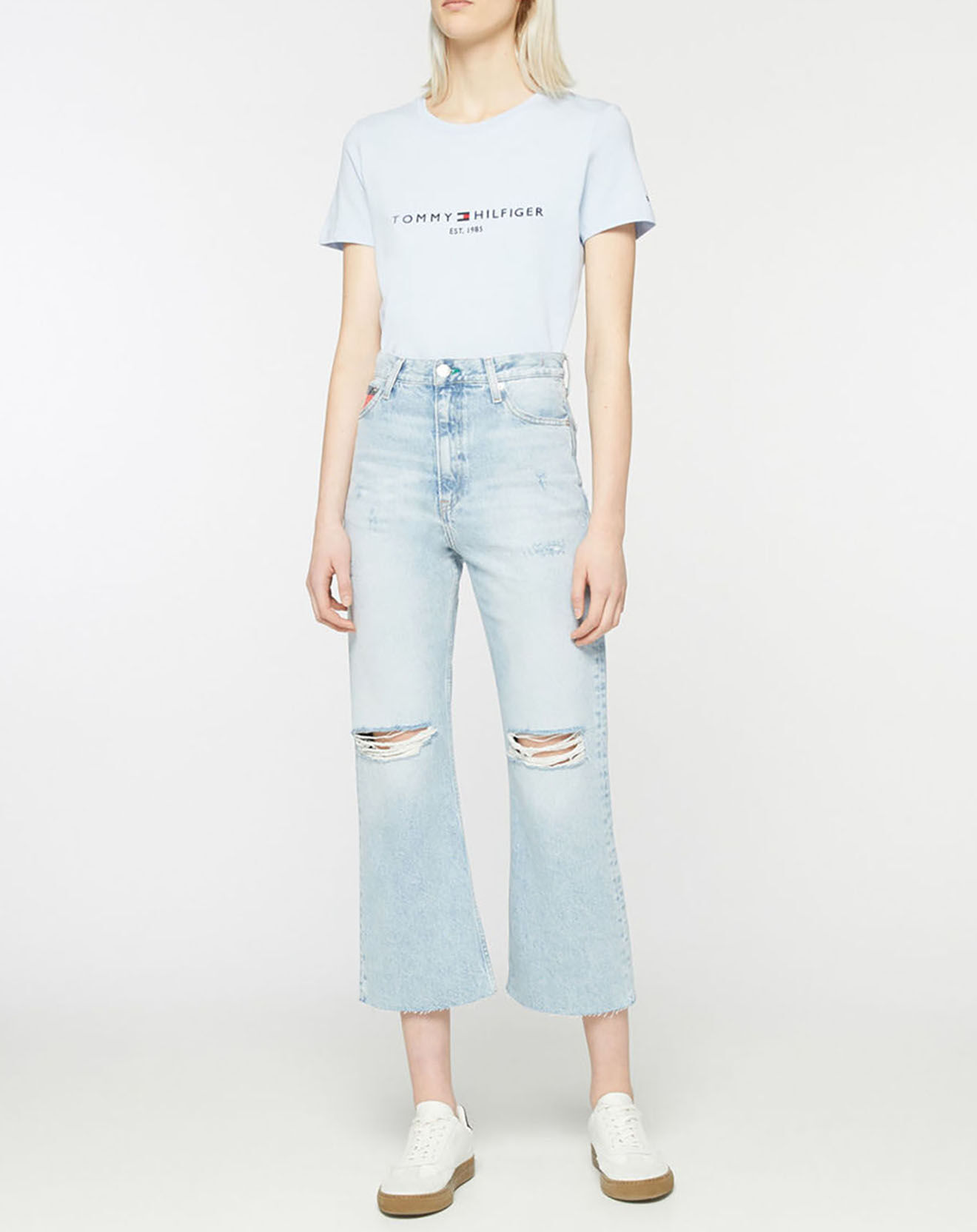 Tommy Jeans Jean flare 7/8 harper hr ank bleu délavé