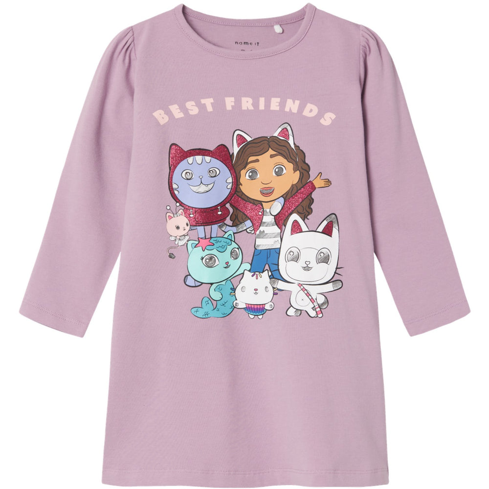 Køb Name It Lavender Mist Nenna Gabby's Dollhouse Natkjole