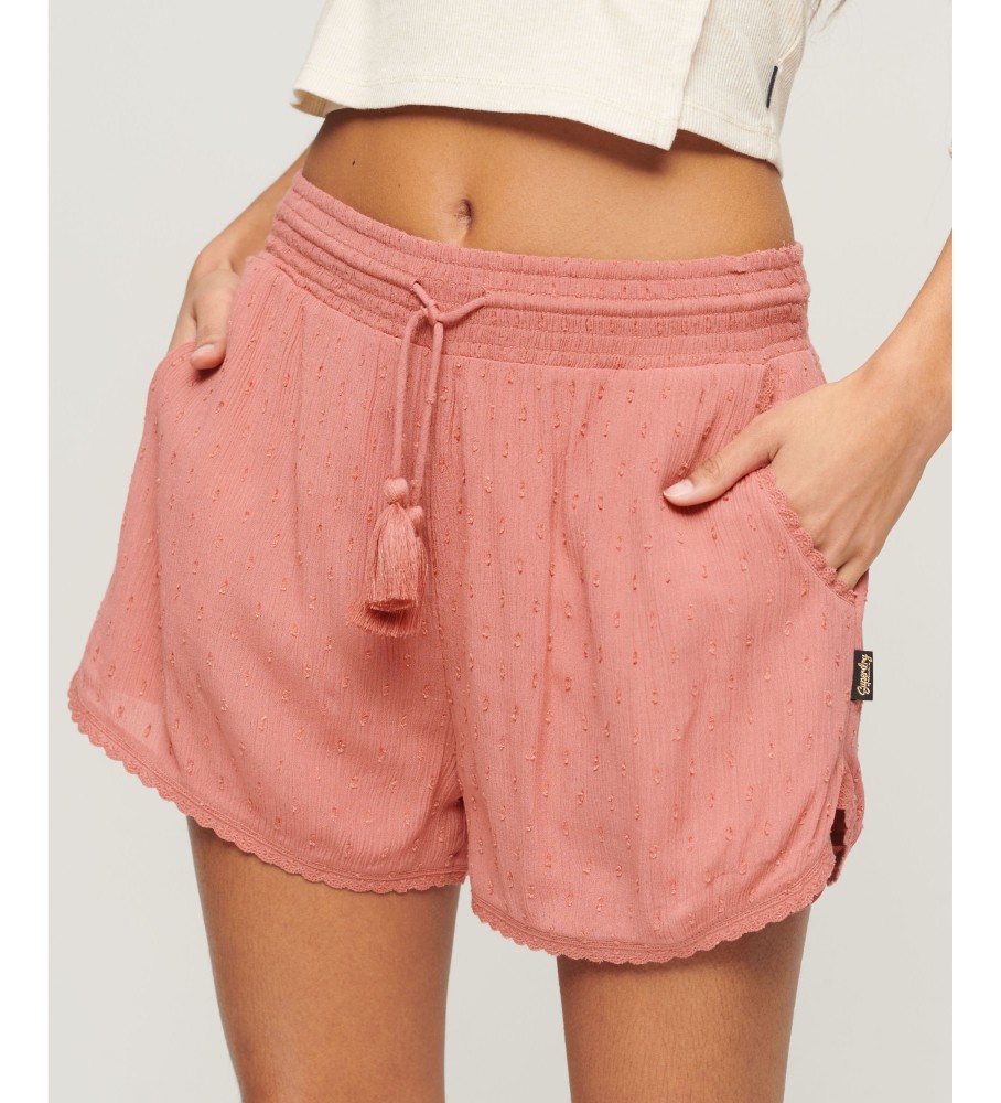 Calções de praia laranja vintage da Superdry