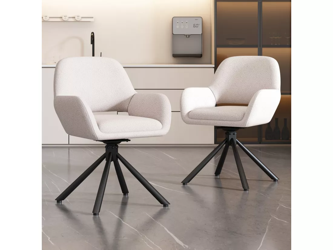 Ensemble table à manger + 6 chaises Sherpa - extensible 6 à 8 personnes - avec 6 niches - Panneaux de particules - 130x70cm