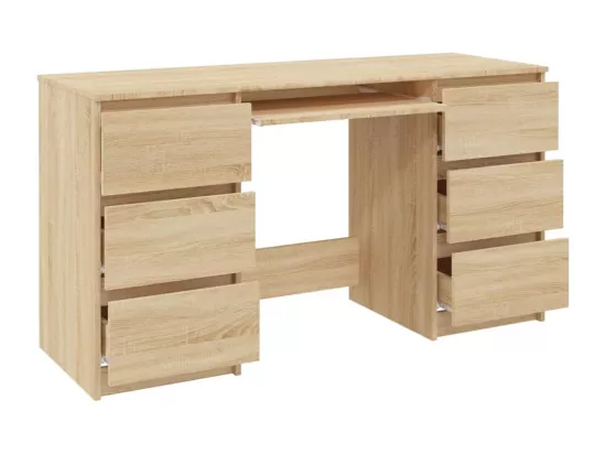 Bureau Chêne sonoma 140x50x77 cm Bois d'ingénierie