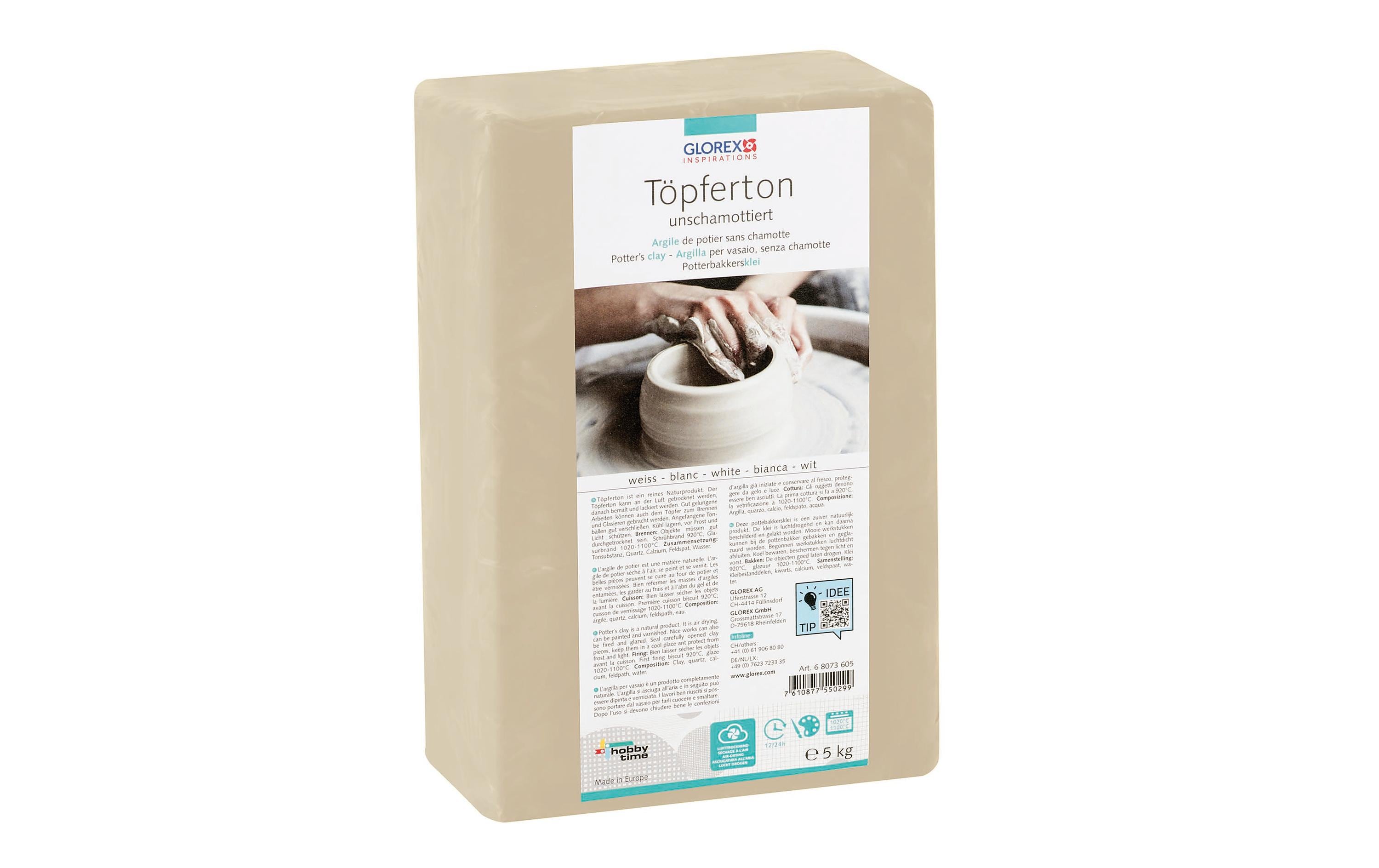 Töpferton 5 kg WeissTöpferton 5 kg