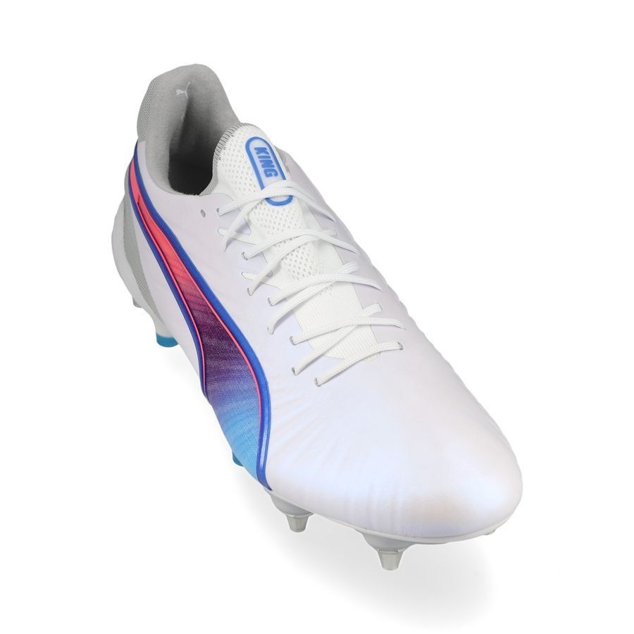 PUMA King Ultimate SG Formula - Blanc/Bleu/Flat Light Gray/Crépuscule