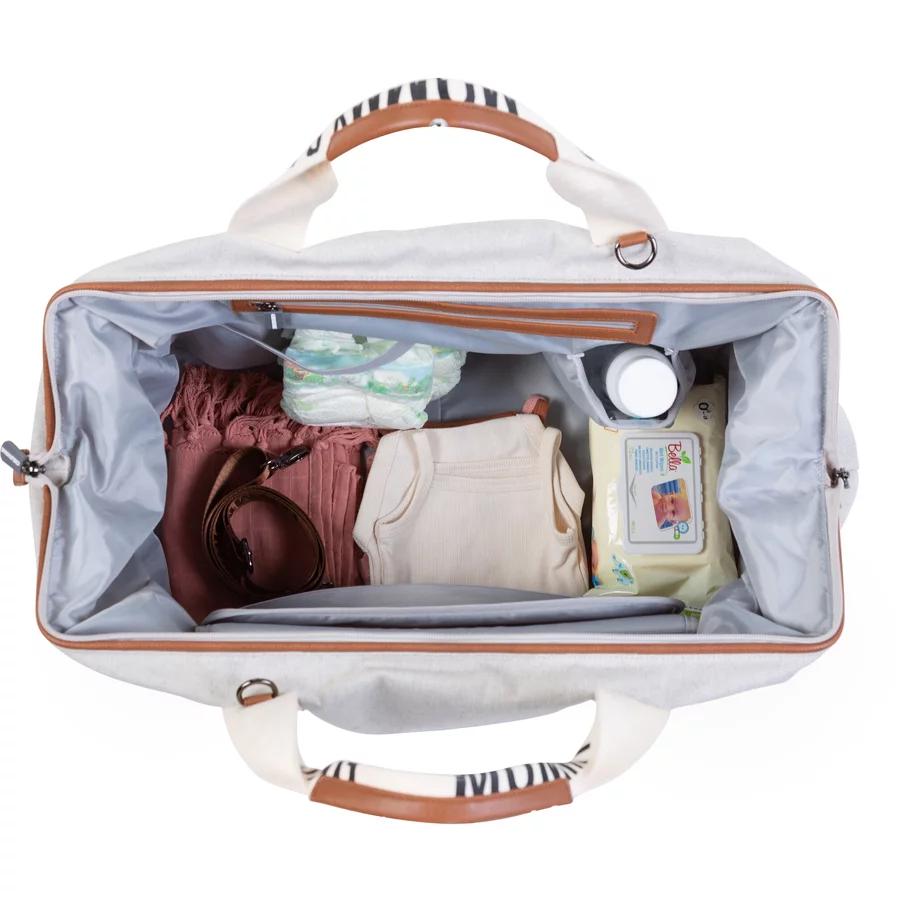 CHILDHOME Mommy Bag Signatur Canvas offwhite