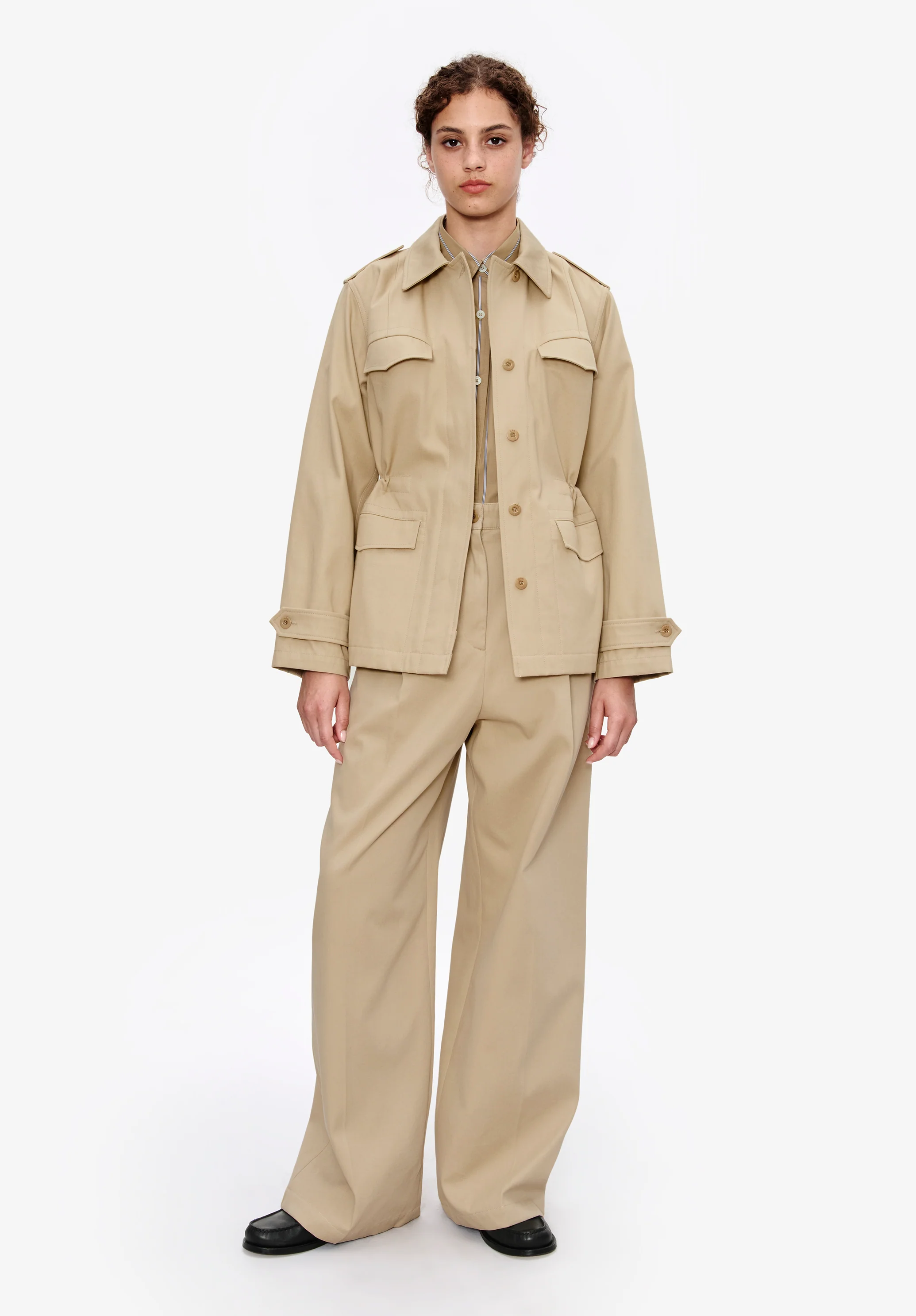 Veste saharienne cintrée - Beige