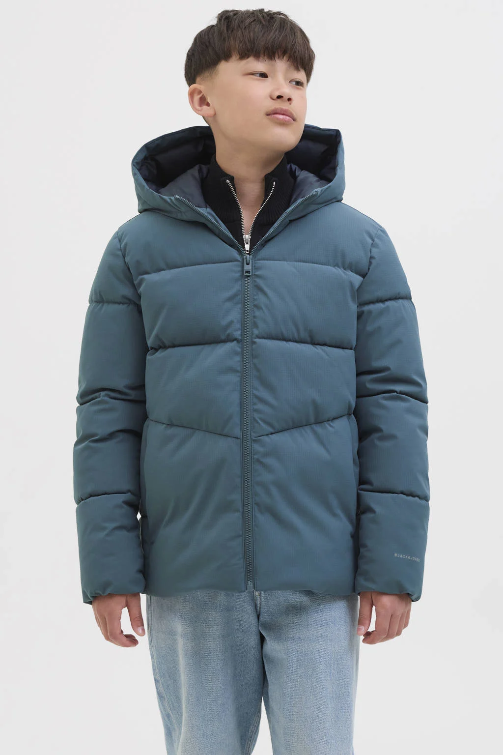 JACK & JONES JUNIOR gewatteerde jas blauw