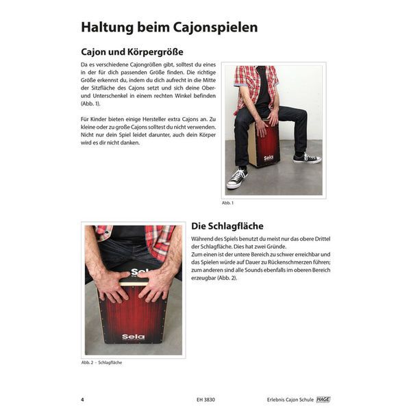 Hage Musikverlag Cajon Schule ohne Noten