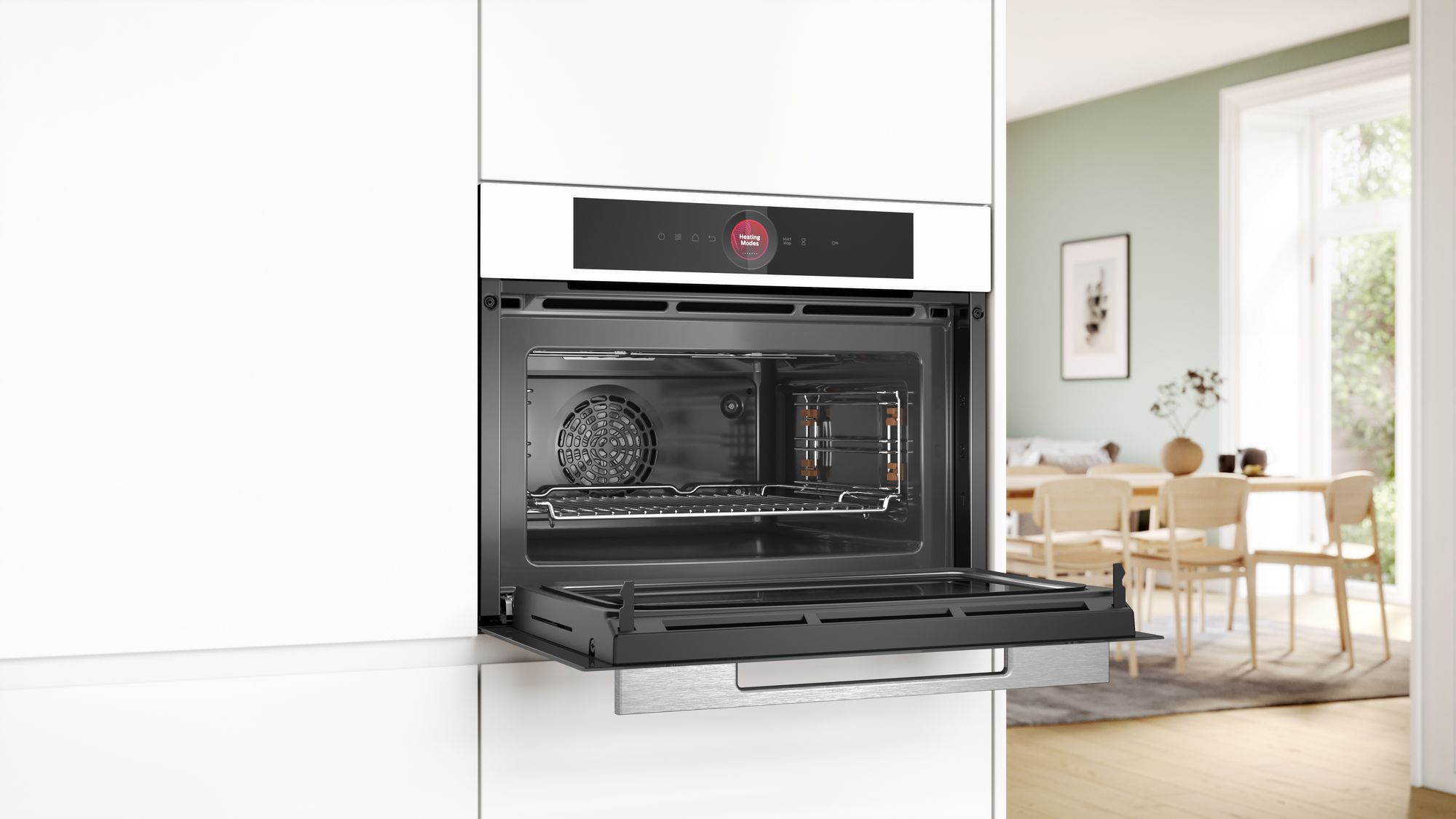 Forno compacto Série 8 com micro-ondas 60 x 45 cm Branco CMG7241W1